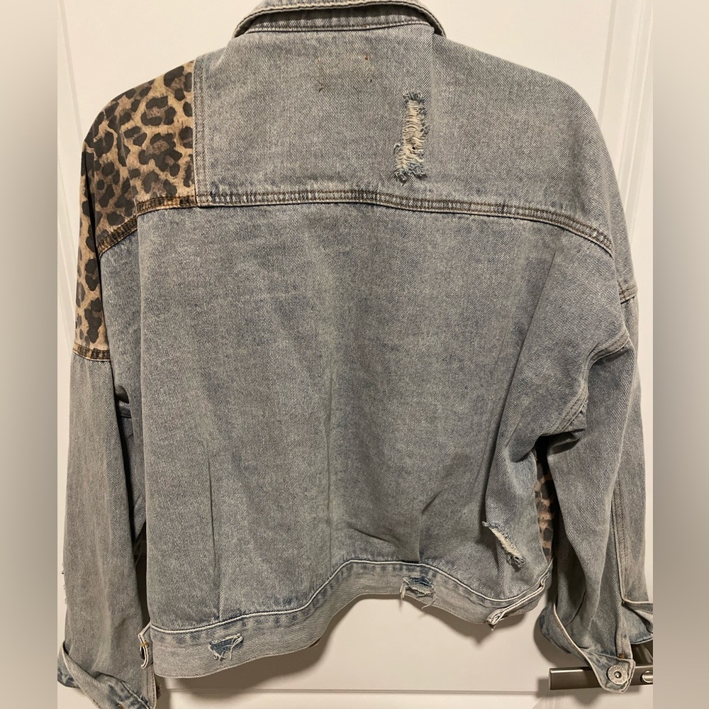 Two tones Jean jacket - Picture 4 of 4